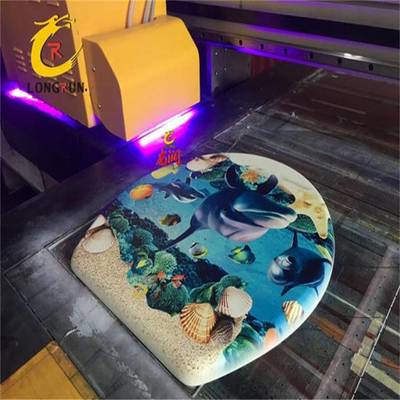 深圳龙润彩印 马桶3D喷绘印花机 马桶盖5D浮雕数码打印机