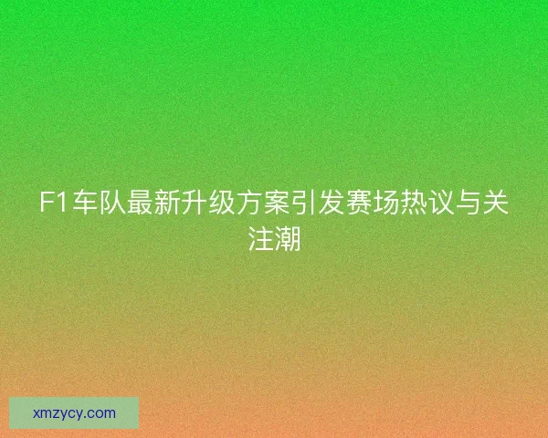 F1车队最新升级方案引发赛场热议与关注潮